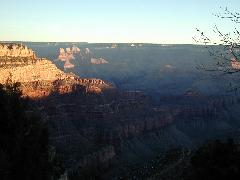 A sunrise of the grand canyon